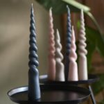 Twisted Cone Candle dark grey 35cm, Dinnerkerze – Bild 3