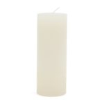 Pillar Candle Rustic white 7x18cm, Stumpenkerze