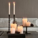 Pillar Candle Rustic white 7x18cm, Stumpenkerze – Bild 5