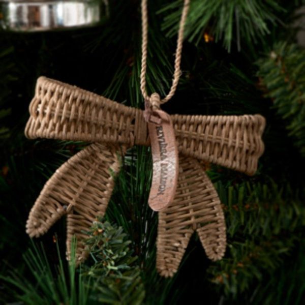 Rustic Rattan Jacky Bow S Ornament, Weihnachtsbaumschmuck – Bild 2