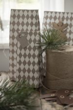 Buntfaltentüte Set 10 Stk. sand Harlekinmuster 28.5 cm – Bild 2