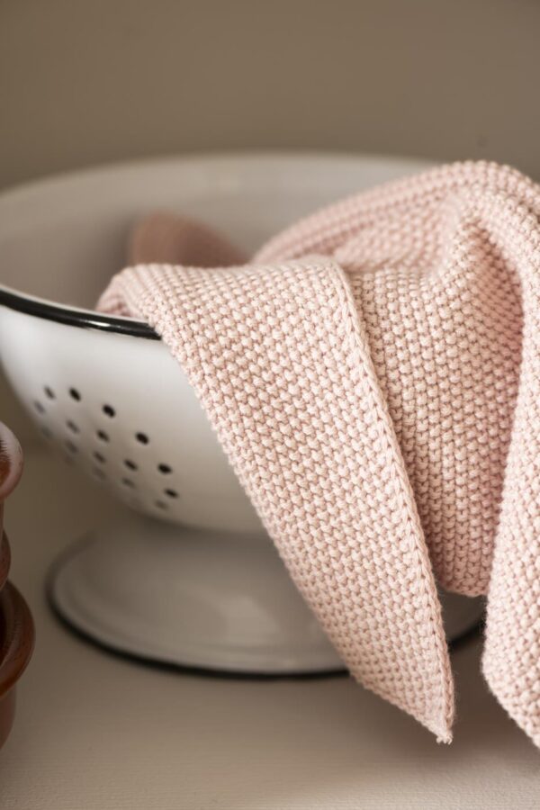 Handtuch Mynte Cornflower rose shadow gestrickt – Bild 2