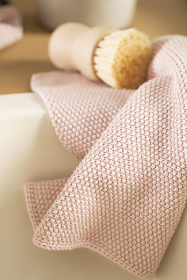 Spültuch Mynte rose shadow gestrickt – Bild 2