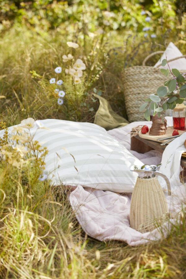 Thermoskanne Polyrattangeflecht natur Edelstahl – Bild 4