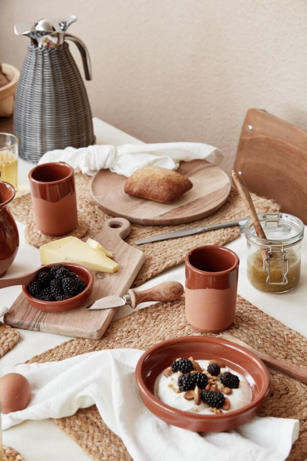 Thermoskanne Polyrattangeflecht grau Edelstahl – Bild 3