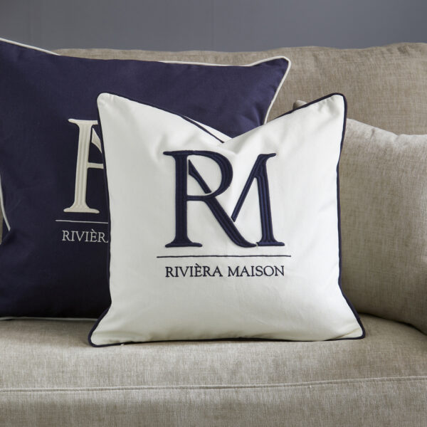RM Monogram Pillow Cover white 50x50, Kissenbezug – Bild 2