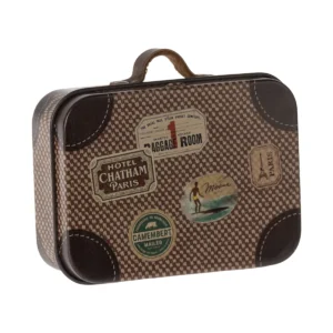 Koffer Mikro braun, Puppenhauszubehör