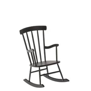 Schaukelstuhl mini anthrazit, Puppenhauszubehör