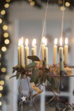 Dünne Kerzen Advent 1-24 staubig grün mit schwarzen Zahlen 1.3cm – Bild 5