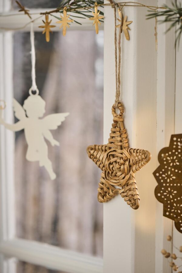 Stern Cane Rattan zum aufhängen, Adventsdeko – Bild 2