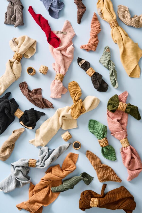 Serviettenring Rohrkolbe feines Geflecht 5cm – Bild 3