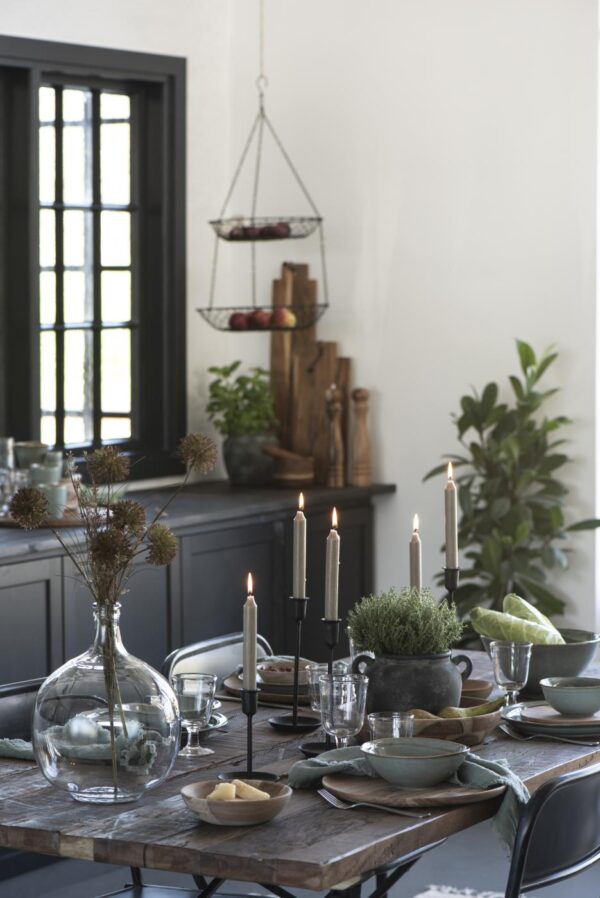 Kerzenhalter handgefertigt für Stabkerzen 2.2cm schwarz – Bild 2