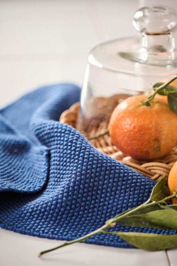 Spültuch Mynte midnight blue gestrickt – Bild 2