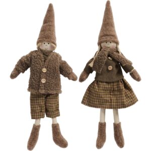 Weihnachtswichtel Pärchen Klara und Kurt 40cm, Wichtelmännchen Adventsdeko