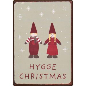 Metallschild Hygge Christmas 20x14cm