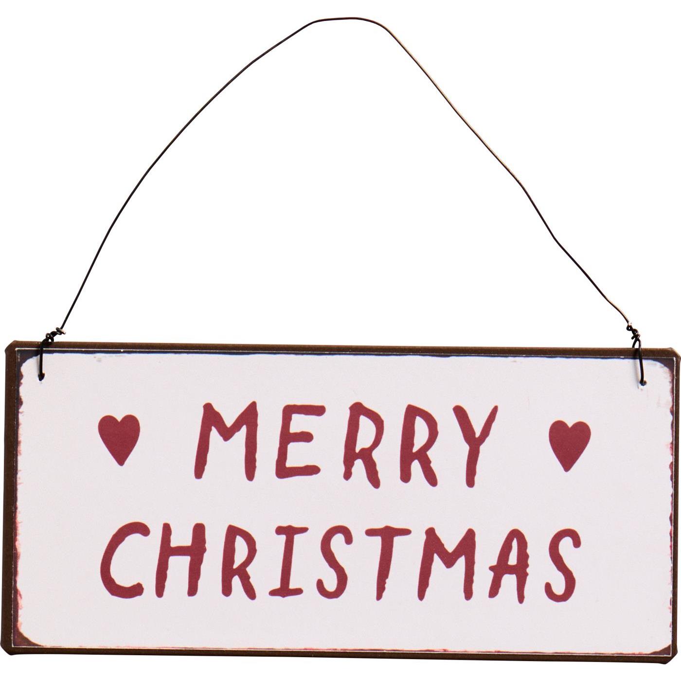 Metallschild Merry Christmas 7x15cm