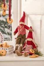 Weihnachtswichtel PĂ€rchen Karla und Kalle 40cm, WichtelmĂ€nnchen Adventsdeko â Bild 2