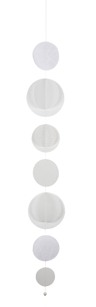 15586 Homekette Girlande "Living" weiß mittel 100cm + 40cm Band – Bild 1