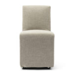Firenze DC Loose C w Wheels FabFlax, Esszimmerstuhl mit Rollen