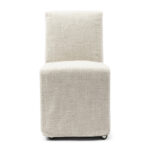 Firenze DC Loose C w Wheels An White, Esszimmerstuhl mit Rollen