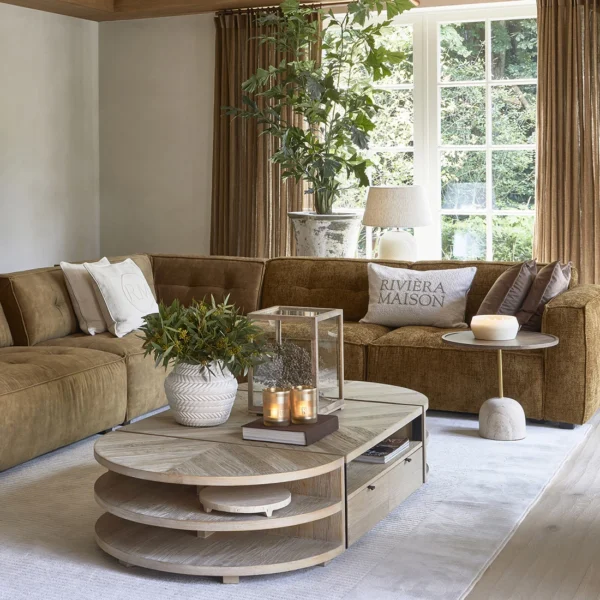 Malibu Coffee Table 55x50cm Mamor Mango, Couchtisch – Bild 3