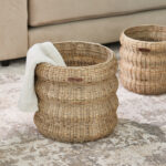 Rustic Rattan Menaggio Basket Set of 3, Set Aufbewahrungskörbe – Bild 4