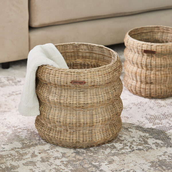 Rustic Rattan Menaggio Basket Set of 3, Set Aufbewahrungskörbe – Bild 4
