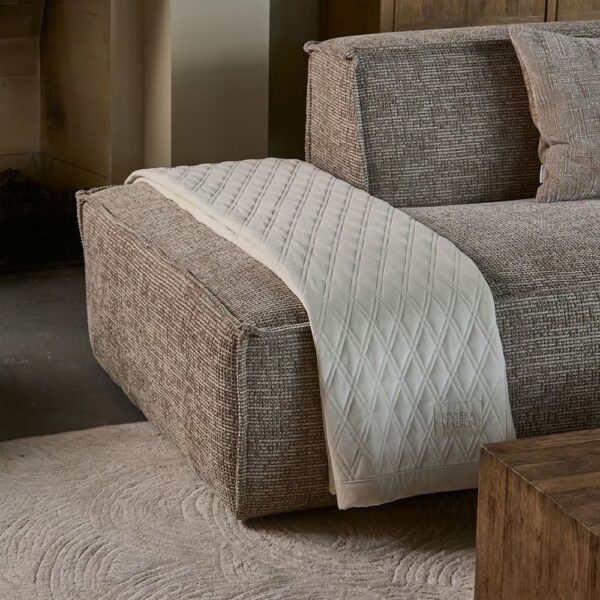 Macon Quilted Throw 180x130cm beige, Plaid Decke – Bild 2