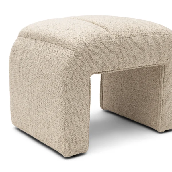 Brera Stool peluche bouclé, natural grey, Hocker – Bild 3