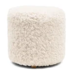 Bowery Footstool Poodle Weave white lion, Fußhocker