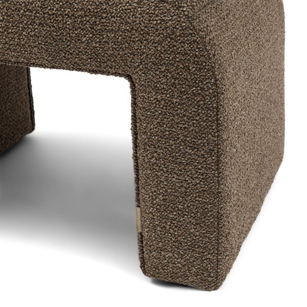 Brera Stool peluche bouclé classic brown, Hocker – Bild 2