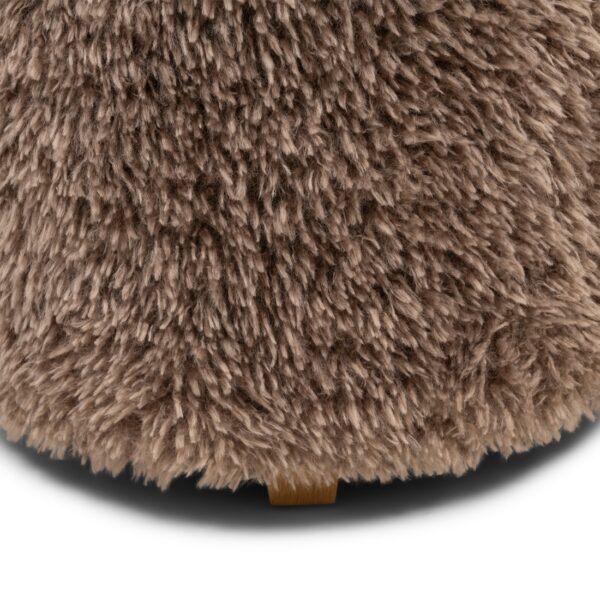 Bowery Footstool Poodle Weave Raccoon taupe, Fußhocker – Bild 3