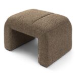 Brera Stool peluche bouclé classic brown, Hocker – Bild 4