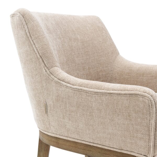 Whistler Dining Armchair, Montmartre Weave Natural Linen, Esszimmerstuhl – Bild 7