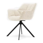 Carnaby Dining Armchair Turning Leg, manhattan weave, ivory white Esszimmerstuhl drehbar â Bild 2