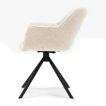 Carnaby Dining Armchair Turning Leg, manhattan weave, ivory white Esszimmerstuhl drehbar â Bild 4