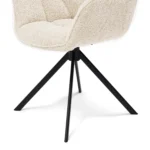 Carnaby Dining Armchair Turning Leg, manhattan weave, ivory white Esszimmerstuhl drehbar â Bild 5
