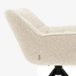 Carnaby Dining Armchair Turning Leg, manhattan weave, ivory white Esszimmerstuhl drehbar â Bild 6