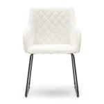 Frisco Drive Dining Armchair, peluche bouclé, simply white Esszimmerstuhl