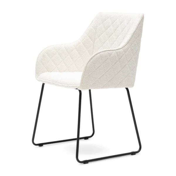 Frisco Drive Dining Armchair, peluche bouclé, simply white Esszimmerstuhl – Bild 2