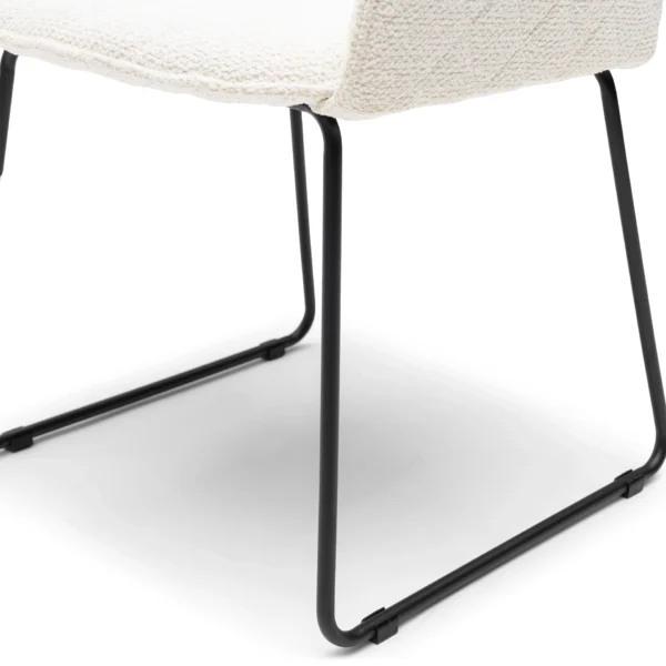 Frisco Drive Dining Armchair, peluche bouclé, simply white Esszimmerstuhl – Bild 4