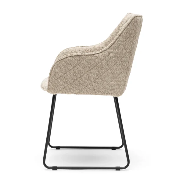 Frisco Drive Dining Armchair, peluche bouclé, natural grey Esszimmerstuhl – Bild 3