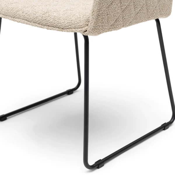 Frisco Drive Dining Armchair, peluche bouclé, natural grey Esszimmerstuhl – Bild 4