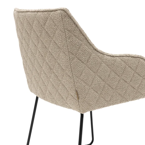 Frisco Drive Dining Armchair, peluche bouclé, natural grey Esszimmerstuhl – Bild 6