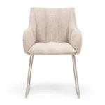 High Line Park Dining Armchair, chenille jacquard, glossy flax, Esszimmerstuhl