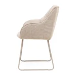 High Line Park Dining Armchair, chenille jacquard, glossy flax, Esszimmerstuhl – Bild 3