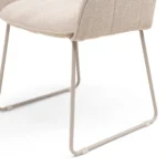 High Line Park Dining Armchair, chenille jacquard, glossy flax, Esszimmerstuhl – Bild 4