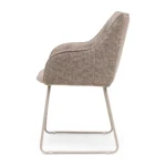 High Line Park Dining Armchair, chenille jacquard, bright taupe, Esszimmerstuhl – Bild 4