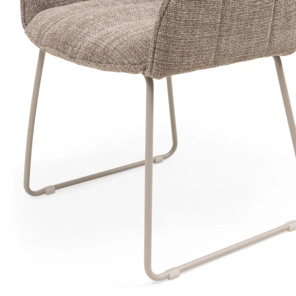 High Line Park Dining Armchair, chenille jacquard, bright taupe, Esszimmerstuhl – Bild 5