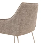 High Line Park Dining Armchair, chenille jacquard, bright taupe, Esszimmerstuhl – Bild 6